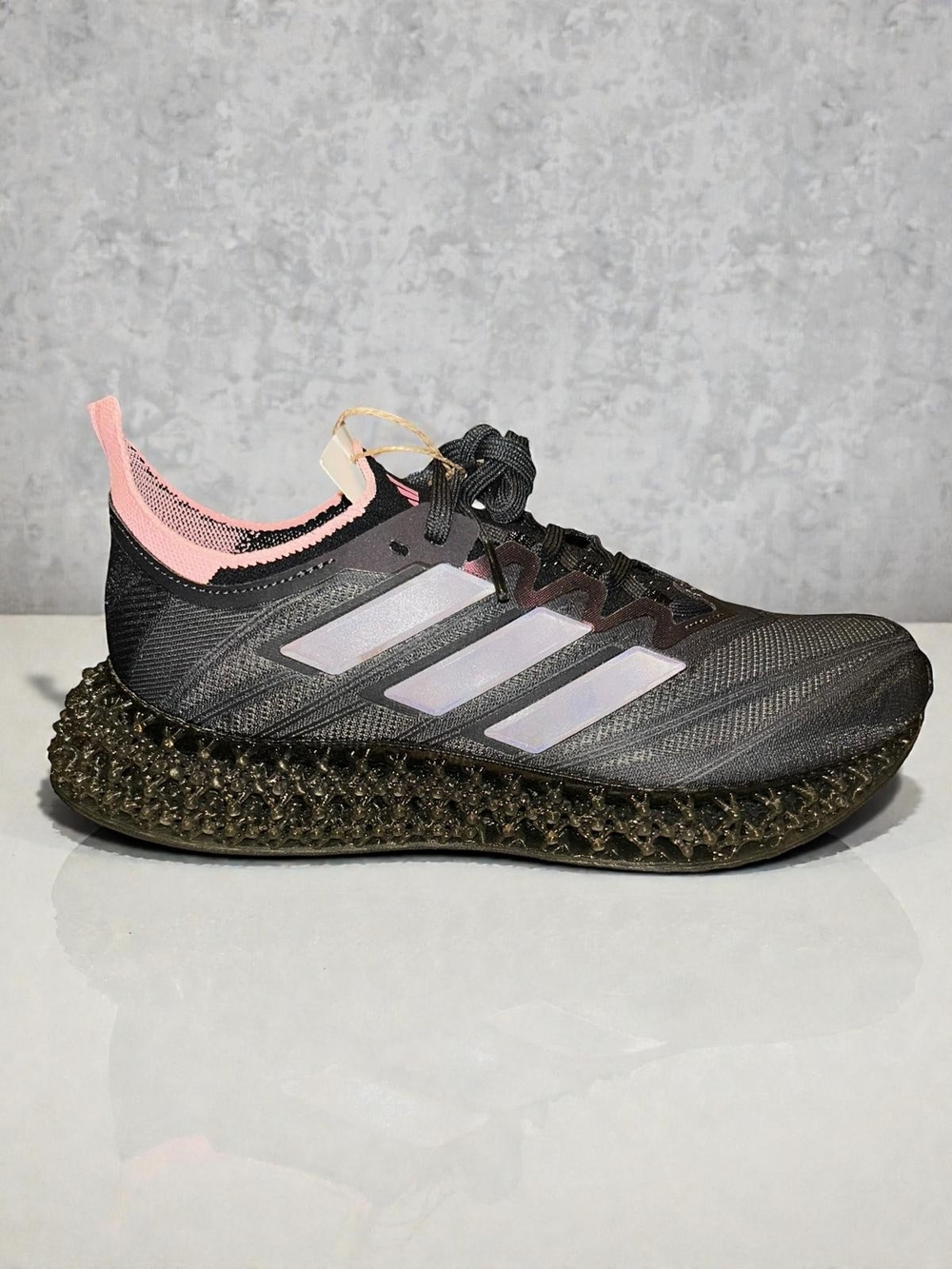 adidas Women's Black Runner with Pink Heel Accent